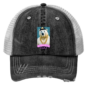 Discover Gangsta Life Polar Bear 2 Trucker Hats