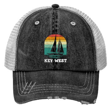 Discover KEY-WEST FLORIDA Sailing Sunshine-State West Keys Trucker Hats