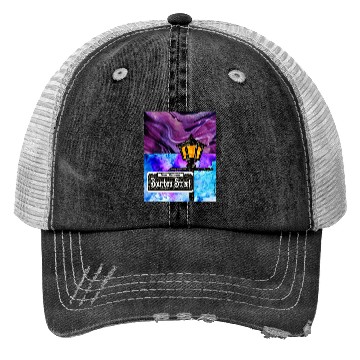 Discover Purple Bourbon Street Lamp Post Trucker Hats