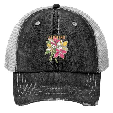 Discover JASMINE Floral Bliss. Flower Aesthetics Trucker Hats