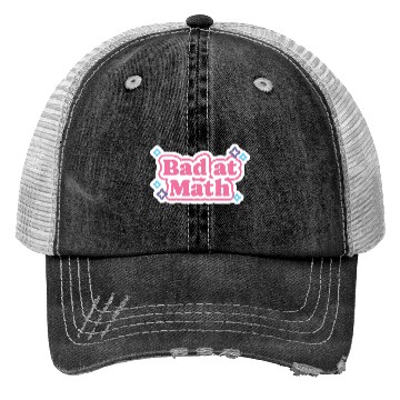 Discover Bad at Math Trucker Hats