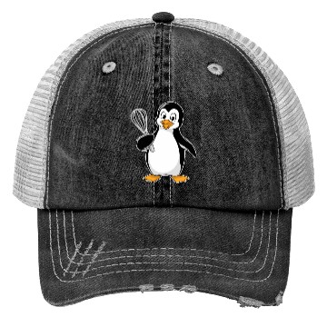 Discover Whisk-Wielding Penguin Chef Delight Trucker Hats