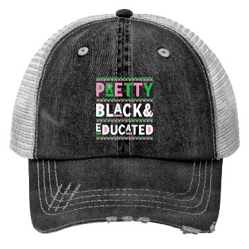 Discover Black History Month Gift Pretty Black And Educated Trucker Hats