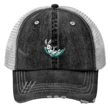 Discover Relaxed Bunny: Hammock Life Trucker Hats