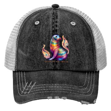Discover Pisces Spirit Animal Seal Alebrije Female Trucker Hats