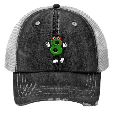 Discover Number Eight Galaxy Grin Cosmic Charm Trucker Hats