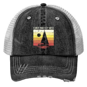 Discover Florida ESCAPE TO KEY-WEST Sailing Florida Trucker Hats