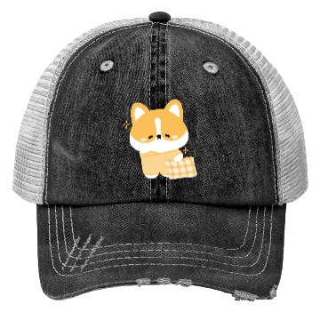 Discover Sleepy Corgi Trucker Hats