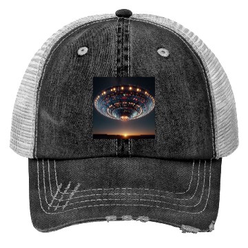 Discover Alien spaceship Trucker Hats