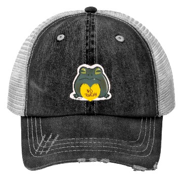 Discover NO Touchy! Grumpy toad. Trucker Hats