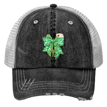 Discover Coquette Patricks Day Bow Nurse Shamrock Lucky Trucker Hats
