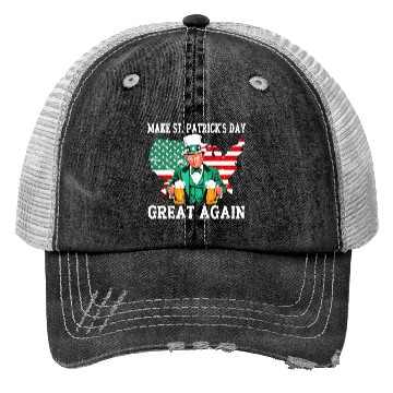 Discover Trump Make St. Patrick’s Day Great Again Trucker Hats