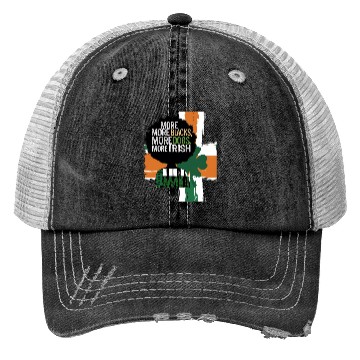 Discover More Blacks More Irish Ireland Flag Anti Racism Trucker Hats