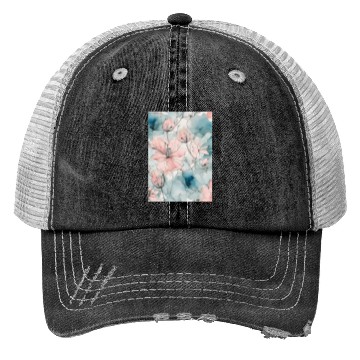 Discover Pastel Flowers, Flowers Trucker Hats