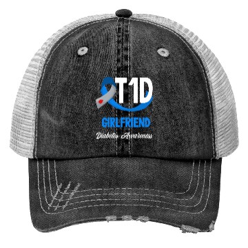 Discover T1D Girlfriend Diabetes Type 1 Awareness Trucker Hats