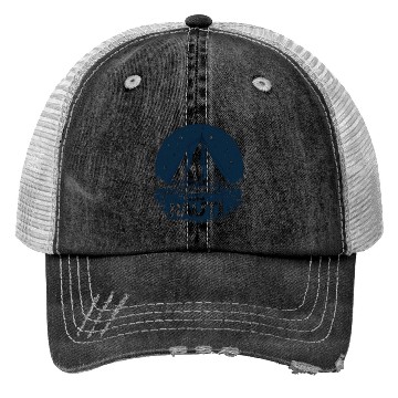 Discover Nautical Night Trucker Hats