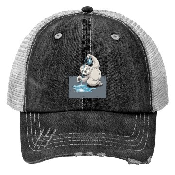 Discover Aquarius Zodiac Sloth Pouring Water with Charm Trucker Hats
