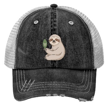 Discover Taurus Zodiac Sloth Embracing Serenity Trucker Hats