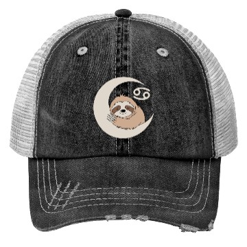 Discover Cancer Zodiac Sloth Embrace the Calmness Trucker Hats