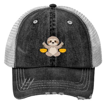 Discover Libra Zodiac Sloth Balancing Harmony Trucker Hats