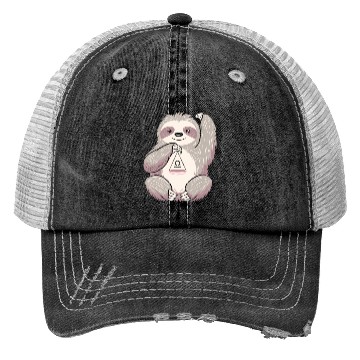 Discover Libra Zodiac Sloth Balancing Symbol Charm Trucker Hats