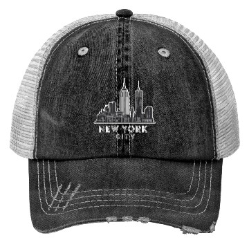 Discover New York City Skyline Art Deco Style Iconic Trucker Hats