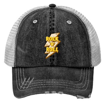 Discover Rock'N'Roll Sign With Lightning Bolt Trucker Hats