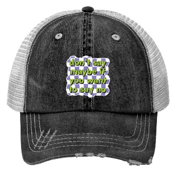 Discover Assertive Choice Checkerboard Trucker Hats