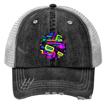 Discover neon party vintage 80s Trucker Hats