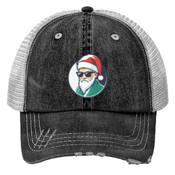 Discover Creative Santa logo design wearing sunglasses Trucker Hats