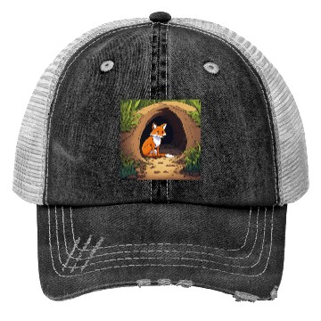 Discover Fox haven nature's embrace. Trucker Hats