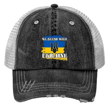 Discover We Stand With Ukraine Support Trucker Hats
