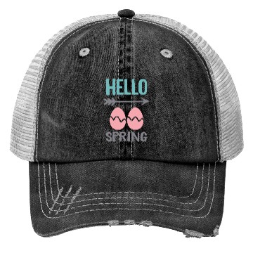 Discover Hello Spring - Spring Design with Easter Eggs Trucker Hats