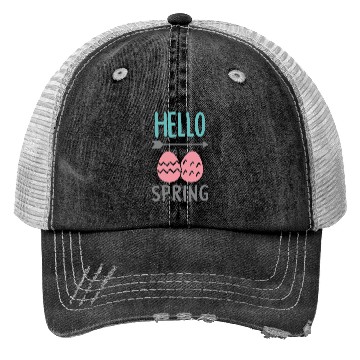 Discover Hello Spring - Spring Design with Easter Eggs Trucker Hats