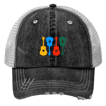 Discover Guitars acoustic retro vintage Trucker Hats