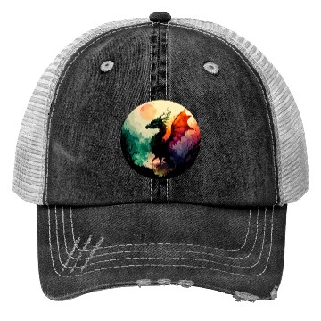 Discover Abstract Dragon Trucker Hats