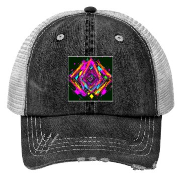 Discover Neon Colors Vintage Party Rave Trucker Hats