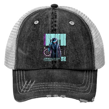 Discover Detective Robot Futuristic Spy Sci Fi Hero Trucker Hats