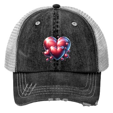 Discover Wedding red love hearts clothing range Trucker Hats