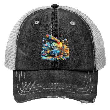 Discover Multi-Colored Vehicles Trucker Hats