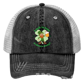 Discover Luck is Just A Clover Away! Trucker Hats