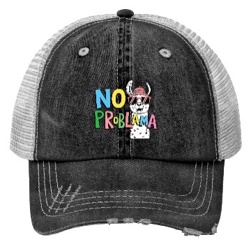 Discover No ProbLama – Funny Casual Colorful Llama Design Trucker Hats