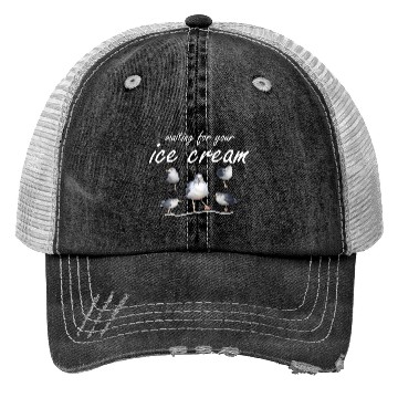 Discover ice cream seagull sea sailing coast ocean Trucker Hats