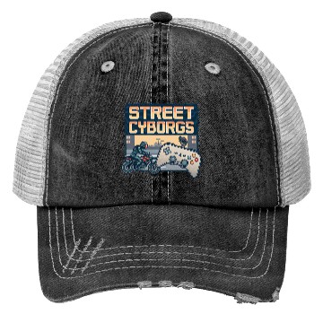 Discover Street Cyborgs - Retro Video Game Trucker Hats