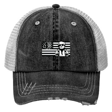 Discover Trump 45 47 USA Flag Trucker Hats
