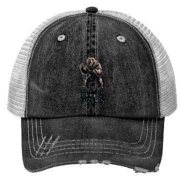 Discover Wild Dominance: Roaring Grizzly Power Trucker Hats