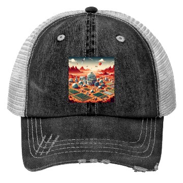Discover Town on Mars Trucker Hats