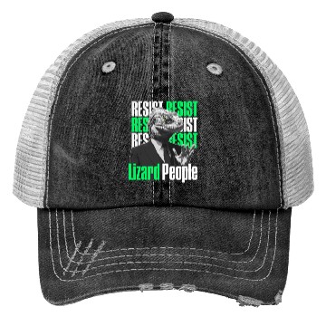 Discover Resist Reptilians Lizard People Trucker Hats