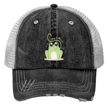 Discover i love frog Trucker Hats