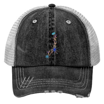 Discover Cancer – Floral Star Constellation Script Trucker Hats